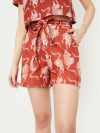 Women Printed Tie-Up Waist Shorts