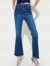 Women Frayed Hem Kickflare Jeans