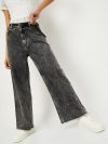 Women Washed Wide Leg Jeans