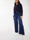 Women Washed High Rise Wide Leg Jeans