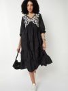 Women Embroidered Tiered Dress