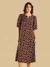 Polka Dot Print Midi Dress for Women – Casual & Party Wear