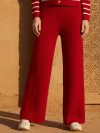 Textured Wide Leg Pants
