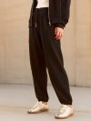 Plain Modal Joggers with Drawstring Closure
