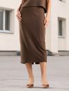 Plain Pencil Skirt with Slit