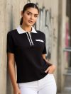 Contrast Collar Polo T-shirt
