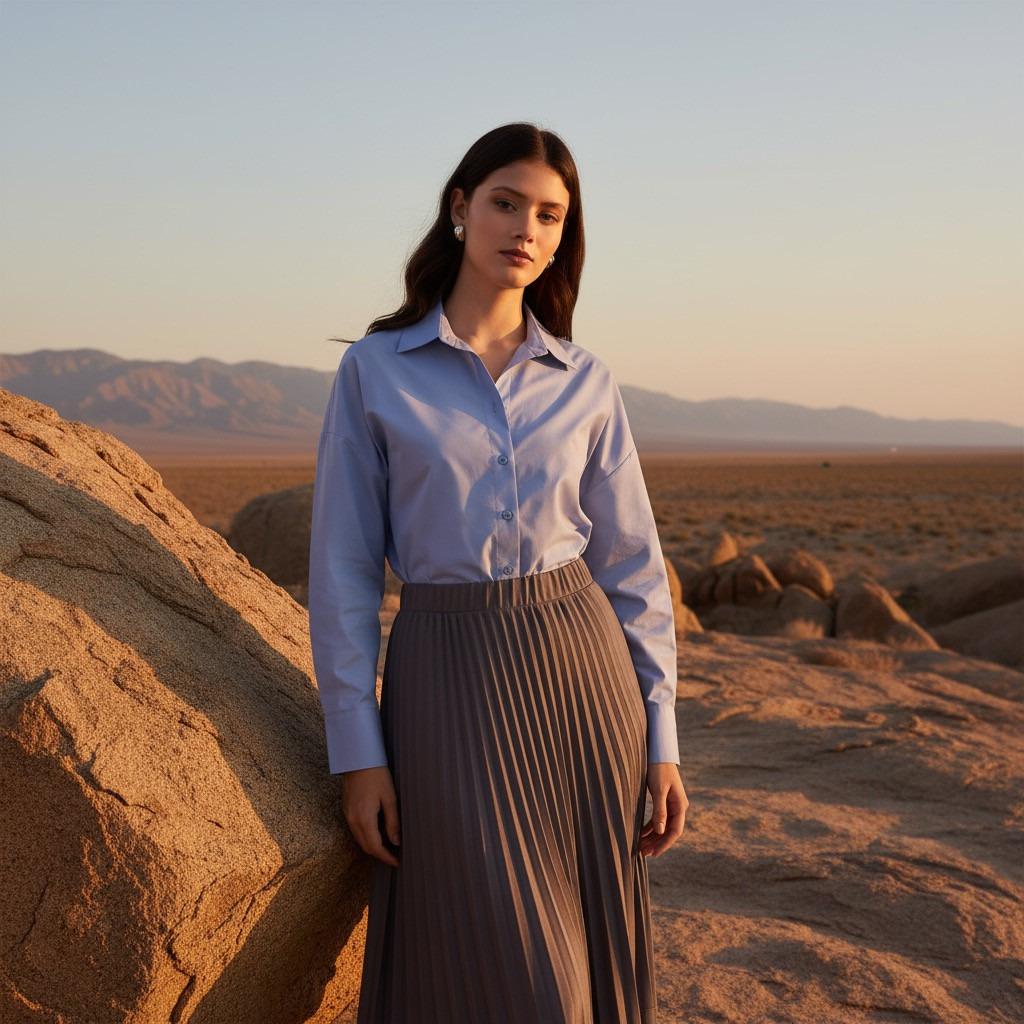 Plain Oversized Poplin Shirt