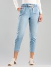 Plain Paperbag Waist Jeans