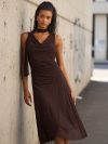 Ruched Sleeveless Dress